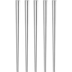 Steel Chopsticks Zeuxo Stainless Steel Reusable 5 Pairs 23 cm Chopsticks