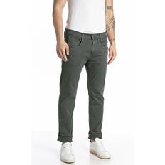 Gröna - Herr Jeans Replay Anbass Slim Fit Hyperflex Colour X-Lite - Militär Grön