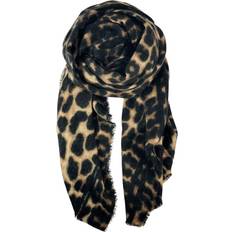 Black Colour Tøj Black Colour Scarf - Black/Brown