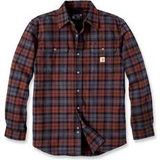 Flannel Tops Carhartt Heavyweight Flannel L/S Plaid Shirt - Brown