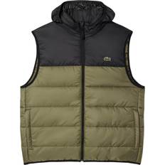 Lacoste Vests Lacoste Puffer Contrast Kapuzenweste - Grün/Schwarz