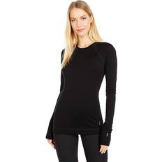 Women Base Layer Tops Smartwool Merino Base Layer Crew - Black