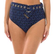 Polyamide Bikini Bottoms Michael Kors Women's High-Waist Bikini Bottom - Blue