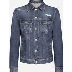 Dolce & Gabbana Outerwear Dolce & Gabbana Giubbotto Man Denim Multi-colored