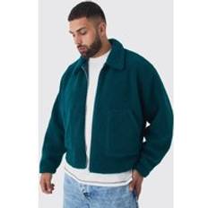 Turkoosi - Ulkoilutakki Takit boohooMAN Harrington Jacket - Petrol