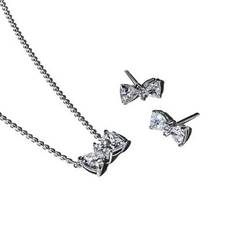 Pandora Women Jewelry Sets Pandora Sparkling Bow Jewelry Gift Set