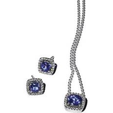 Pandora Women Jewelry Sets Pandora Sparkling Square Blue Halo Jewelry Gift Set