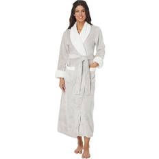 Rayon - Women Sleepwear Natori Frosted Faux Fur Robe Pajama Set - Cashmere