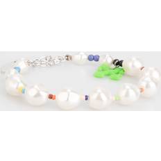 Off-White Fun Pearl Beads Bracelet - Multicolour Metal