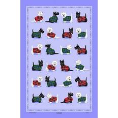 Scottie Westie Tea Samuel Lamont Dog Kitchen Towel Blue