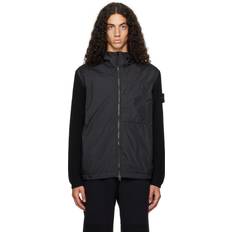 Stone Island Herre Overtøj Stone Island Crinkle Reps R-NY Jacket - Black