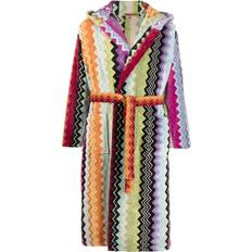 Orange - Unisex Sleepwear Missoni Home Zig-Zag Print Bath Robe - Orange