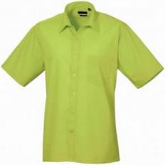 Fabric Shirts Premier Short Sleeve Poplin Shirt - Lime