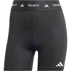 Dame - Multifarvet Tights adidas Techfit Kurze Leggings - Black