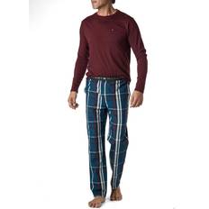 Tommy Hilfiger Elastan/Lycra/Spandex Sovplagg Tommy Hilfiger Pyjamas LS PJ Set Woven - Flerfärgad