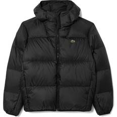 Lacoste Jackets Lacoste Short Water-Repellent Hooded Puffed Jacket - Black