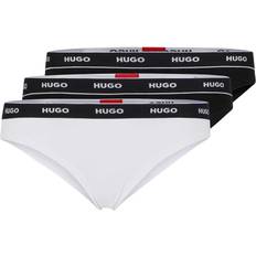 Dame - Stretch Underbukser HUGO Triplet Thong Stripe - White