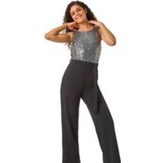 Sequins Jumpsuits & Overalls Roman Sequin Bodice Jumpsuit - Silver