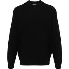 Emporio Armani Jumpers on sale Emporio Armani Textured Sweater - Virgin Wool/Black