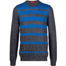 Linen Jumpers BOSS Striped Knit Jumper - Grey