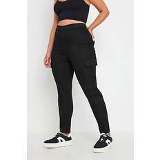 Clothing Yours Curve Cargo Pocket Jeggings - Black