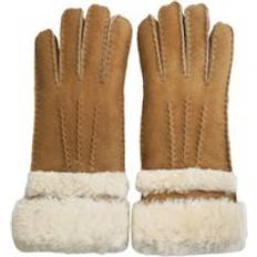 Infinity Leather Genuine Sheepskin Suede Gloves - Tan