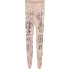 Balenciaga Ropa interior Balenciaga Women's Tat Tights - Light Beige