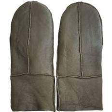 Kleding Infinity Leather Genuine Real Sheepskin Mittens Warm Gloves - Olive