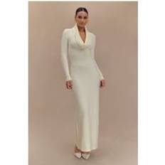 Reversible Knit Maxi Dress - Ivory Marle