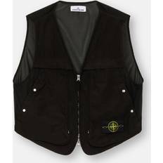 Stone Island Men Vests Stone Island Garment-Dyed Vest - Black