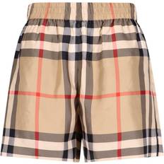 Burberry Shorts Burberry Tartan Silk Shorts - Beige