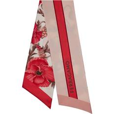 Ferragamo Pink Accessories Ferragamo Floral-Print Silk Scarf - Pink