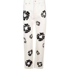 Denim Tears X Levi's Wreath-Print Straight-Leg Jeans - White