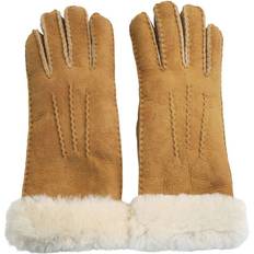 Infinity Leather Genuine Sheepskin Suede Gloves - Tan