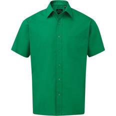 Fabric Shirts Premier Short Sleeve Poplin Shirt - Emerald