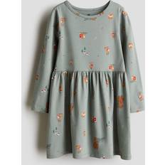 Cheap Dresses Children's Clothing H&M Green Printed Cotton Dress - Green