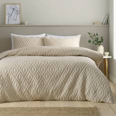 Beige - Polyester Dynebetræk Catherine Lansfield Jacob Geo Soft Touch Dynebetræk Beige (200x135cm)
