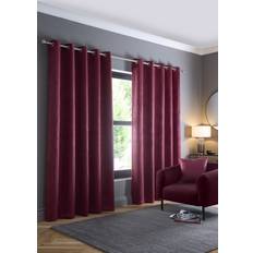 Eyelets - Purple Curtains Fusion Strata Dim Out Woven Eyelet Curtains 66w x 72d