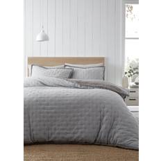 King size duvet cover set Catherine Lansfield Nori Sherpa Set King Size Duvet Cover Silver