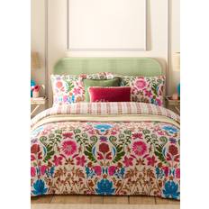 Linen Duvet Covers Furn Curious Lotus Set Super King Duvet Cover Green, Blue, Pink, Orange