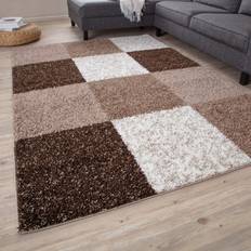 Carpets & Rugs THE RUGS Myshaggy Geometric Design 60 x 110 cm Brown, White