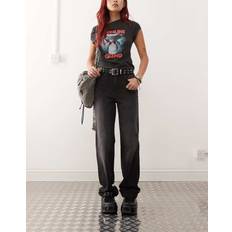 Clothing Noisy May Pixie High Waist Boyfriend Jeans - Washed Black