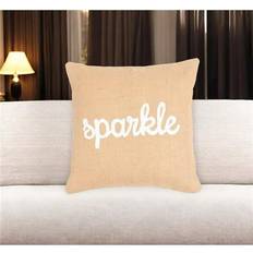 Jute Cushion Covers Homeroots 16 in Beige White Jute Throw Pillow Cushion Cover White, Beige