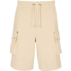 Balmain Shorts Balmain Logo Embossed Cargo Shorts - Neutrals