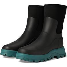 Hunter City Explorer Short Rain Boots - Black/Teal Tempo