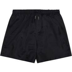 Armani Exchange Swimwear Armani Exchange Logo Jacquard Satin Swim Shorts - Black