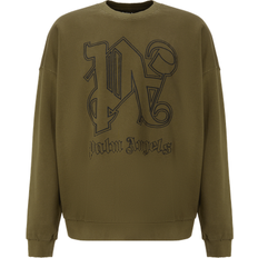 Palm Angels Jumpers Palm Angels Cotton Sweatshirt - Brown