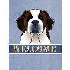 Carolines Treasures Saint Bernard Welcome Flag Garden Size