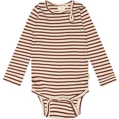 Röda Bodys Barnkläder Petit Piao Body - Dark Cherry/Dark Off White