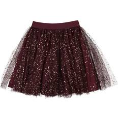 Glitter Skjørt MarMar Copenhagen Solo Sun Skirt - Deep Mulberry